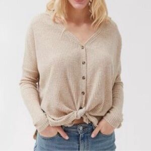 Urban Outfitters Blu Pepper Thermal Top